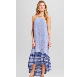 Knox Rose High Low Long Maxi Blue Bohemian Boho Summer Dress